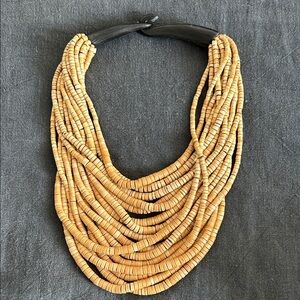 Wooden bead necklace